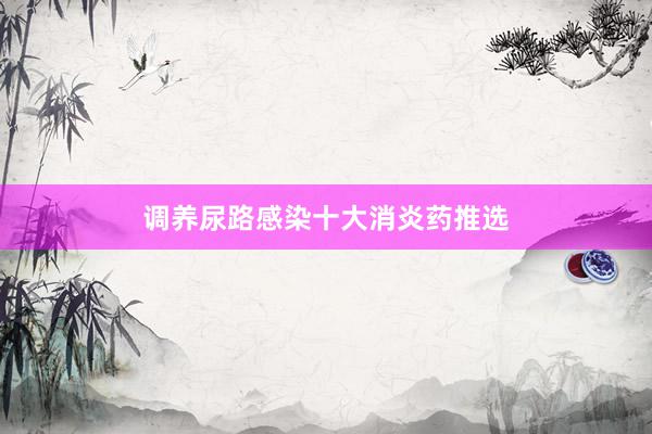 调养尿路感染十大消炎药推选